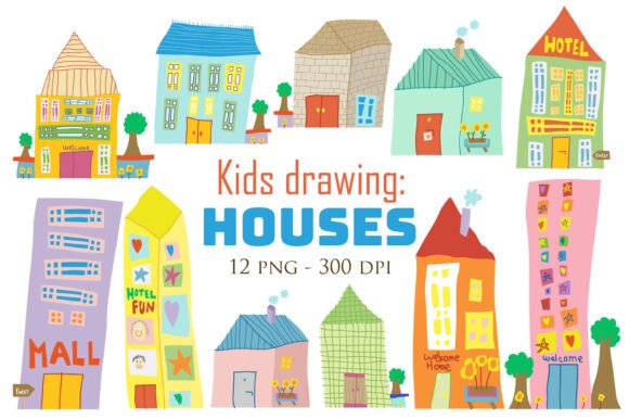 Download Kids Drawing House Building Cartoon Art - Cartoon Collection