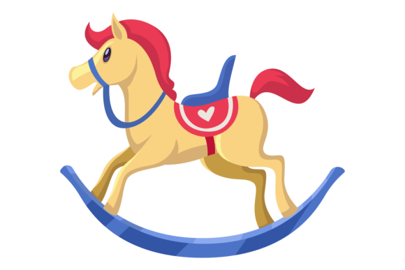 Download Rocking Horse. Funny Cartoon Wooden Ridi - Cartoon Collection