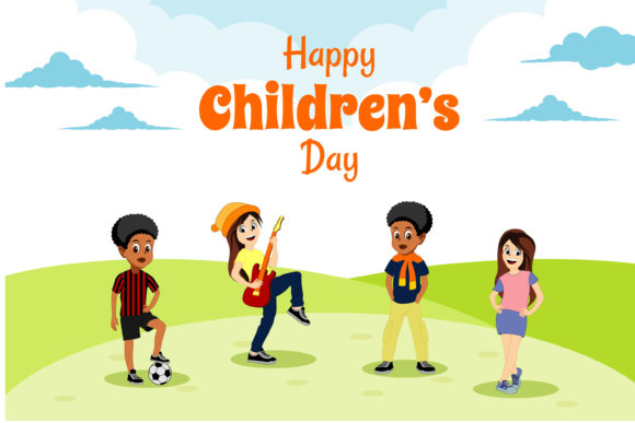 Download Happy Children's Day Cartoon Best Vector - Cartoon Collection