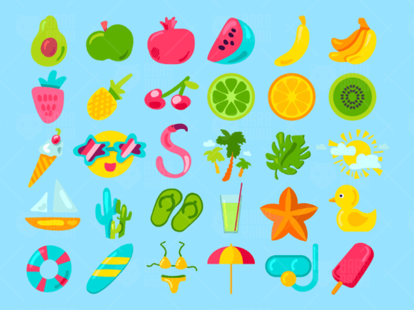 Download Cartoon Summer Joy Set - Cartoon Collection