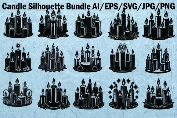 Download Black Candle Icon Collection Set - Black Collection