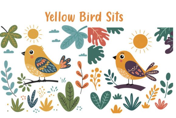 Download Cute Cartoon Bird &amp; Aesthetic Nature Art - Cartoon Collection