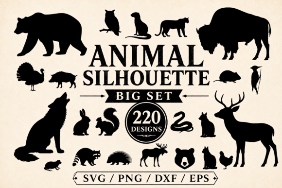 Download Animal Silhouette SVG Bundle - Animal silhouette svg Collection
