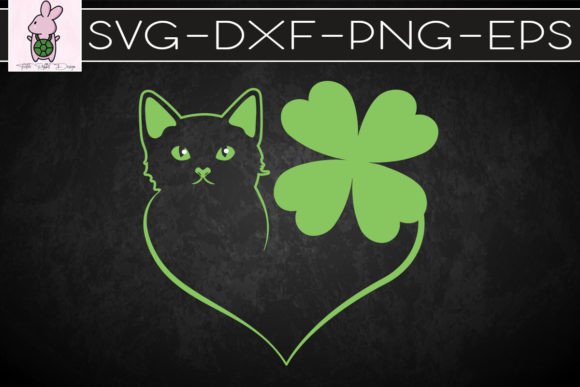 Download Black Cat Shamrock SVG - Black Collection