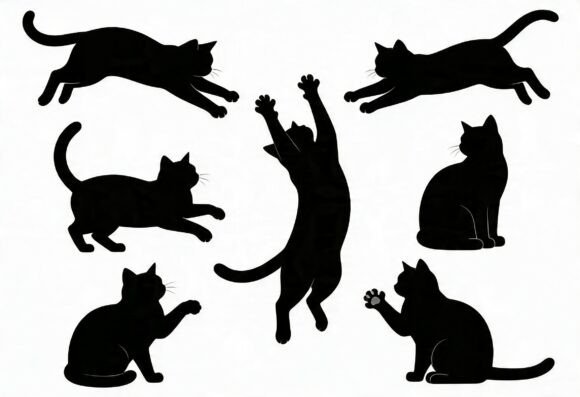 Download Black Cat Silhouette Bundle - Black Collection