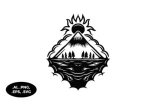Download Beach Mountain Illustration - Premium Bundle